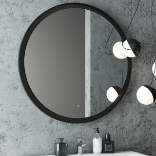 Зеркало с подсветкой Continent Planet Black ЗЛП1188 с бесконтактным сенсором 70см чёрный